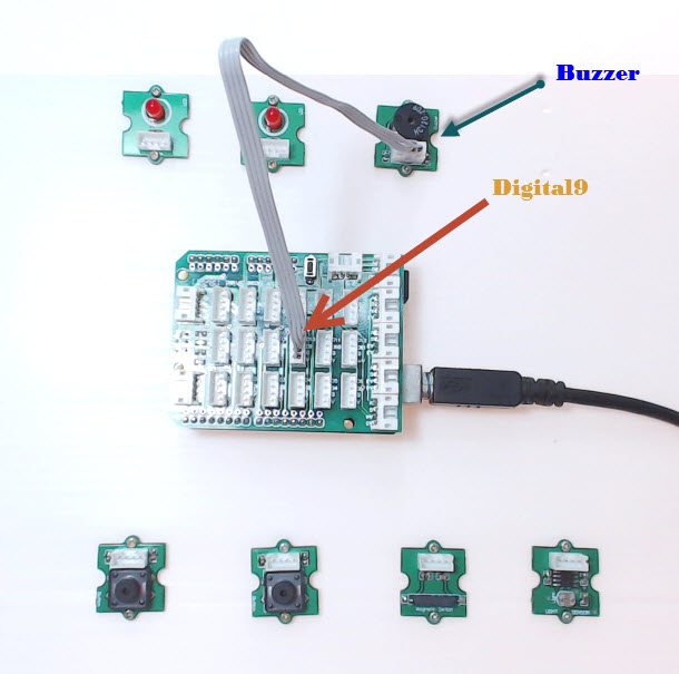 ทดสอบการเขียนโปรแกรม Arduino UNO R3 สั่งงาน Buzzer