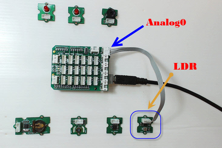 ทดสอบการเขียนโปรแกรม Arduino UNO R3 ติดต่อ Light Sensor LDR
